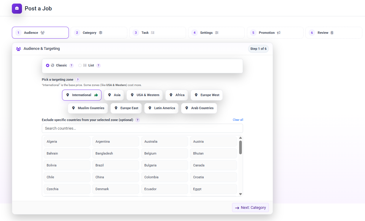 Post Job UI