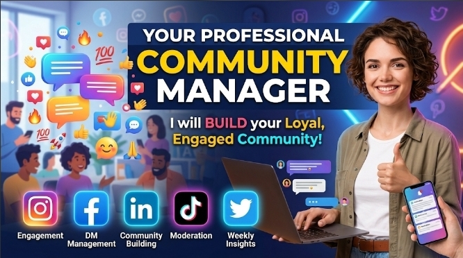I Will Be Your Professional Social Media Community Manager
